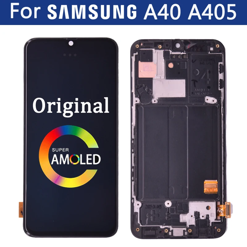 Дисплей Super AMOLED для Samsung galaxy A40/A405/A405FN/A405F/A405FM сенсорный экран с дигитайзером в