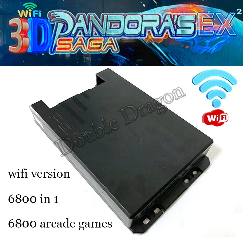

2021 новая версия wifi 3D Pandora Сага EX 6800 в 1 доска USB Джойстик Геймпад 200 * 3D аркадная игровая консоль шкаф 4 игрока