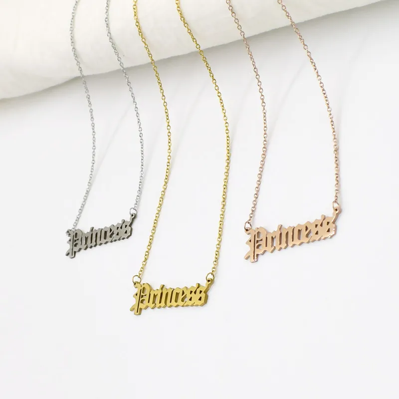 QIAMNI Angel Princess Choker Baby Charm Necklace Honey Daddy Babygirl Mama Brat Letter Pendant Necklace Jewelry Collar Gift images - 6