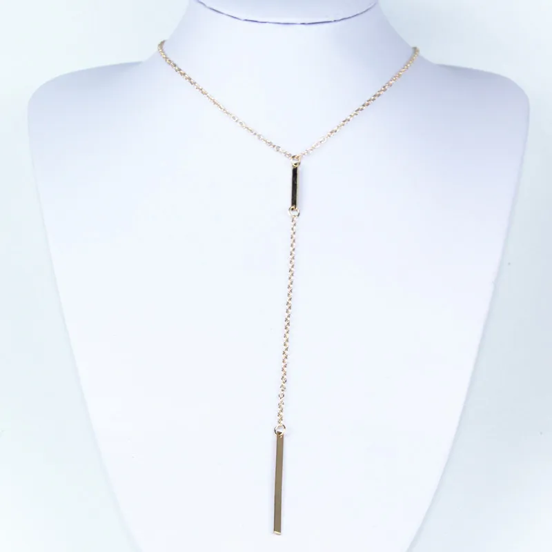 Модное ювелирное изделие золотого цвета длинное ожерелье с кисточкой