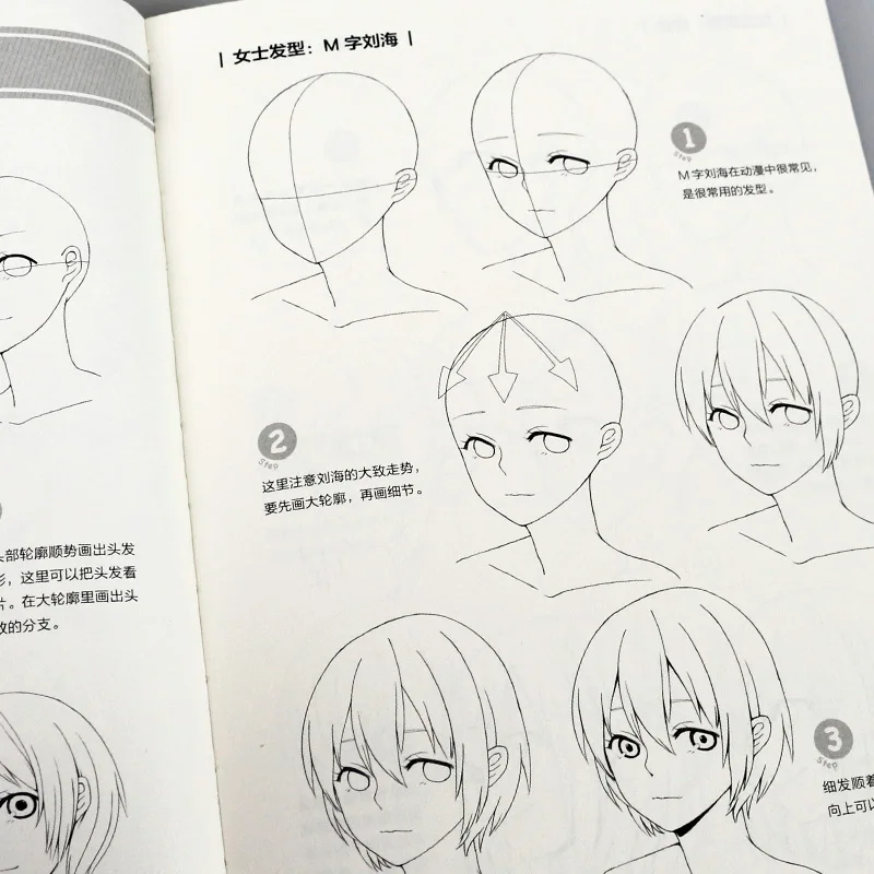 

Head And Hairstyle Anime Special Coloring Book Zero Basic Learn Drawing Comics Tutorial Book
