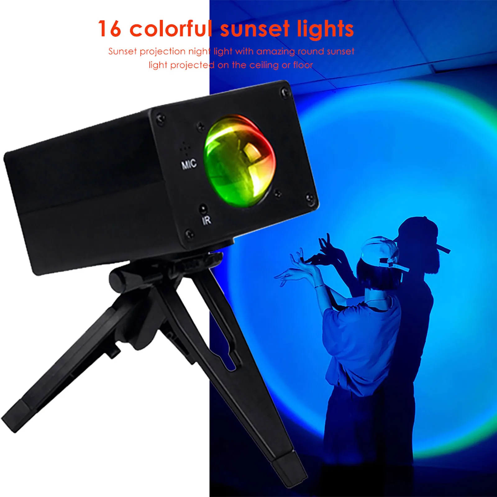 Закат проекционной лампы Цвет изменение романтический USB Ночной Светильник