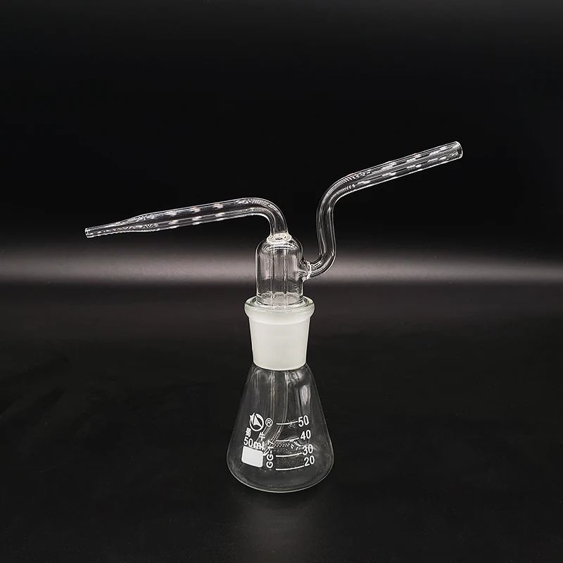 Треугольная Бутылка для промывки газа емкость 50 мл коническая плоская фляга