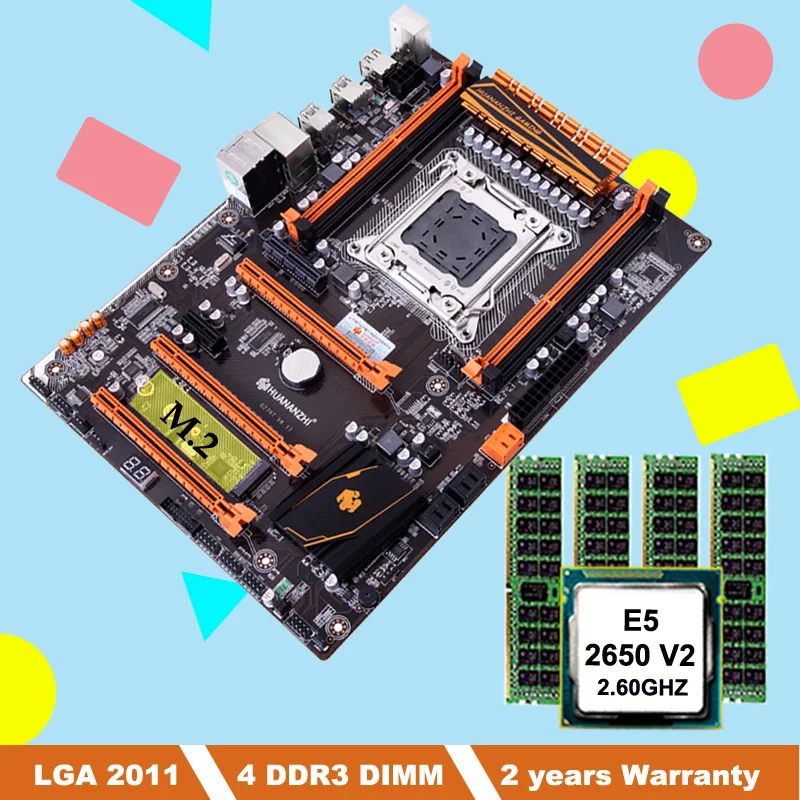 

HUANANZHI X79 Deluxe Motherboard Combos DIY CPU Intel Xeon E5 2650 V2 32G Brand RAM 4*8G REG ECC One-Stop Build Good Computer