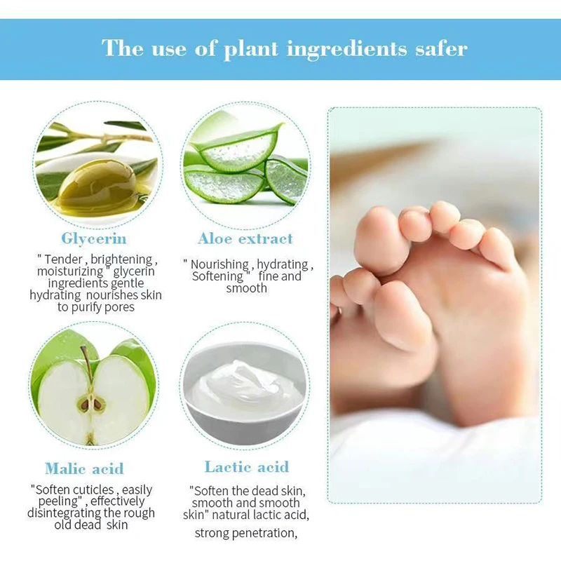 Отшелушивающая маска для ног удаления омертвевшей кожи и мозолей трещин на