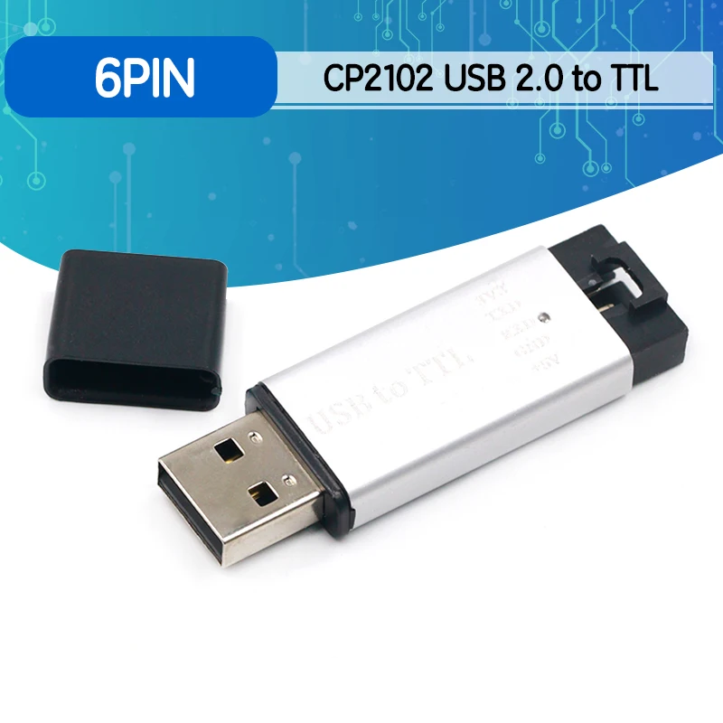 Алюминиевый корпус CP2102 USB 2 0 для TTL UART модуля 6-контактный последовательный