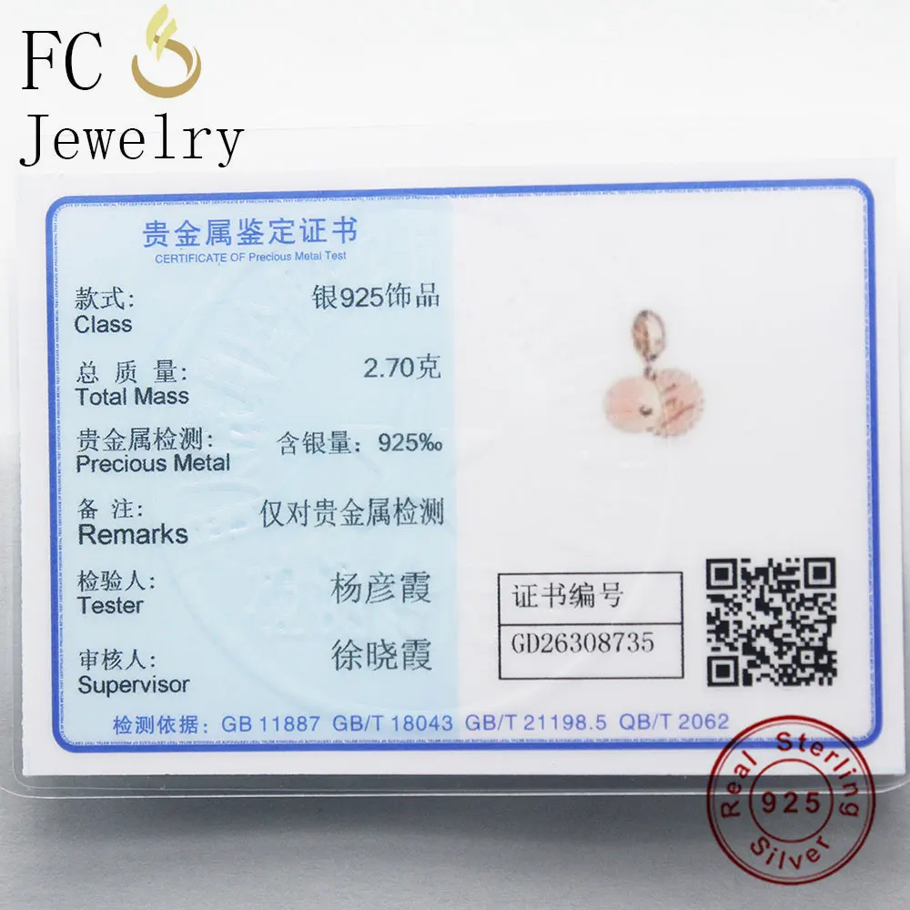 FC ювелирные изделия подходят к оригинальным браслетам Pandora брелоки 925 пробы