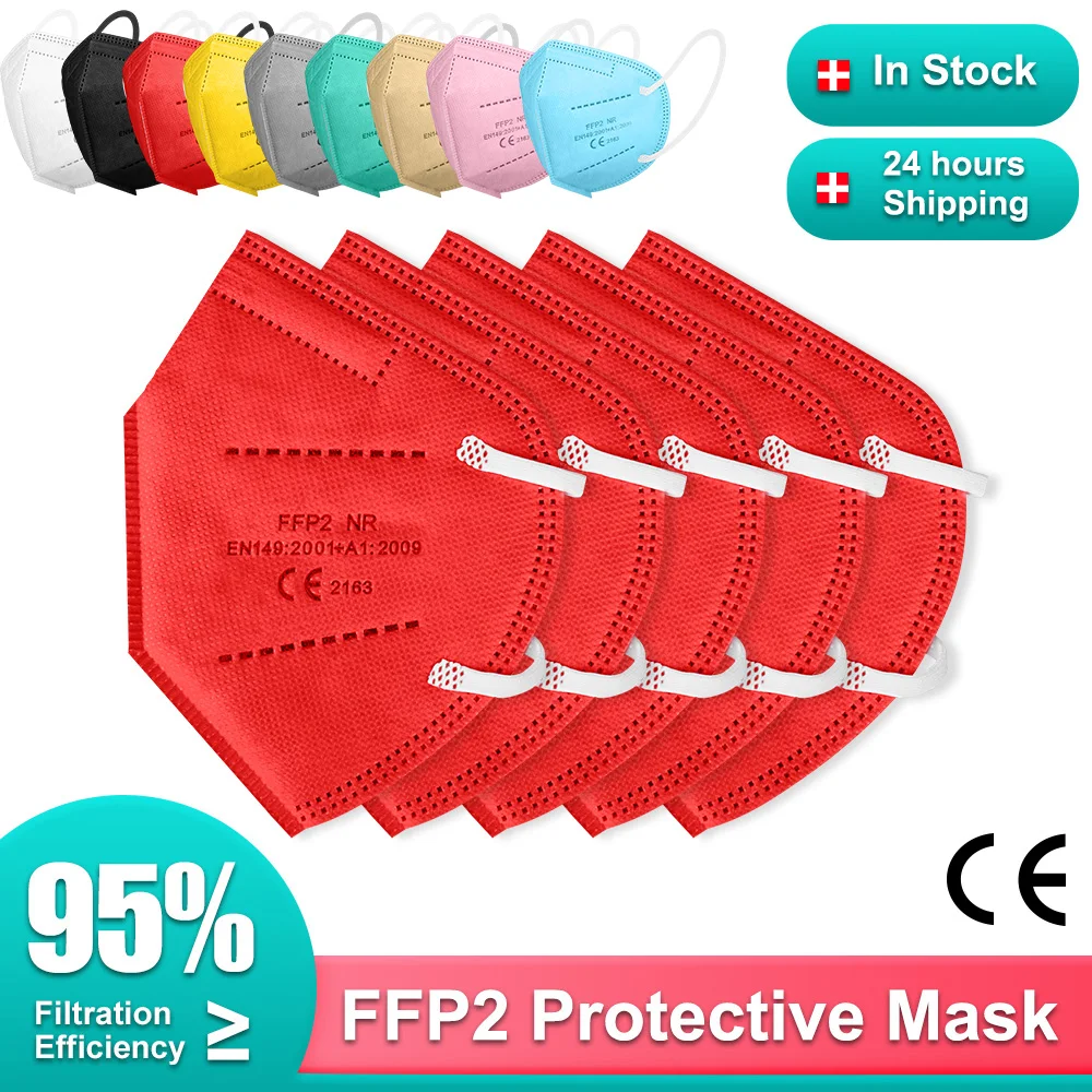 9 цветов FFP2 Mascarillas kn95 маски 5 слоев маска Cubrebocas многоразовая Защитная одобренная