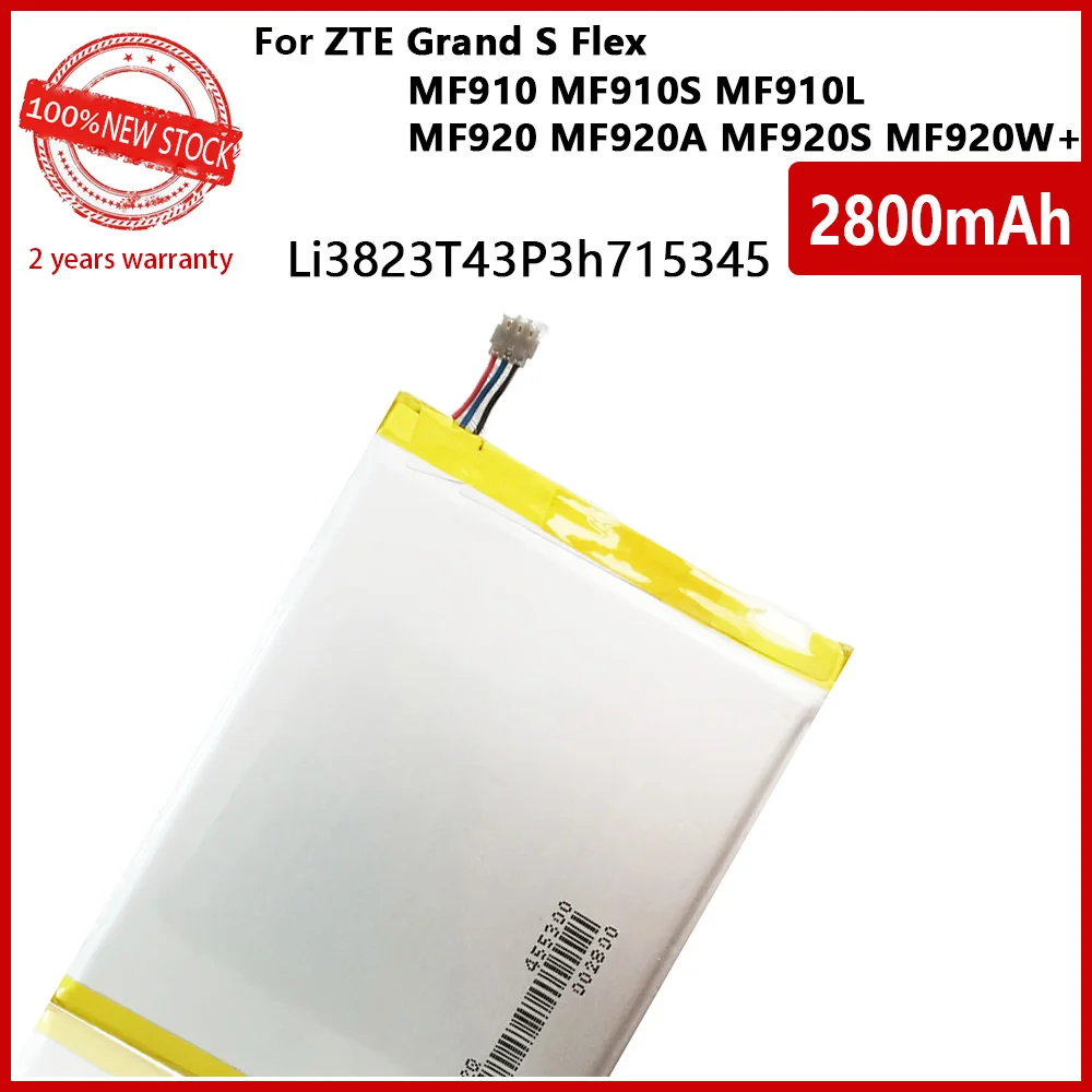 100% Оригинальный аккумулятор 2800 мАч LI3823T43P3h715345 для ZTE Grand S Flex/для MF910 MF910S MF910L MF920 MF920S