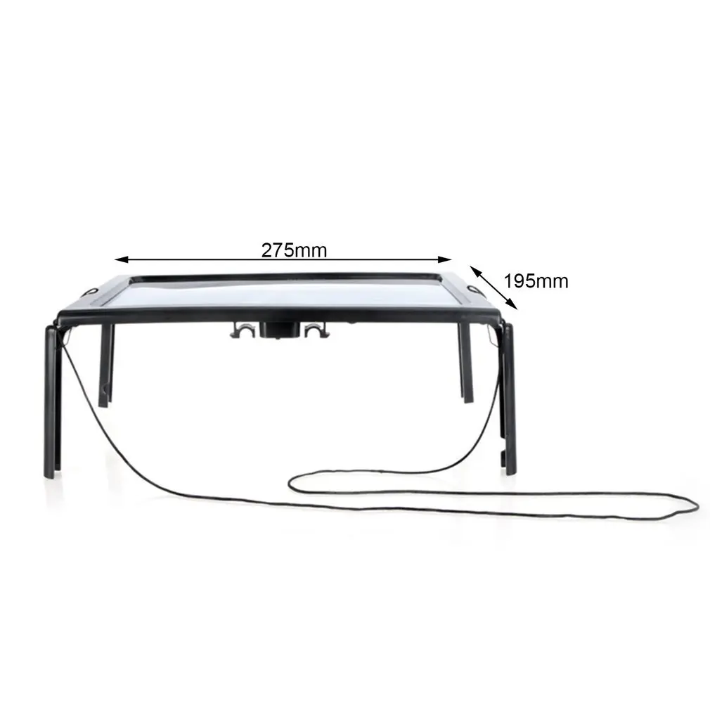 

3X A4 Full Page Reading Magnifier Foldable Magnifying Loupe with 4 LED Lights Hands Free for Reading Sewing Knitting Gift