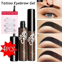 4pcsset eyebrow gel tattoo tint waterproof peel off eye brow pomade tattoo long lasting dye eyebrow tint gel makeup cosmetics