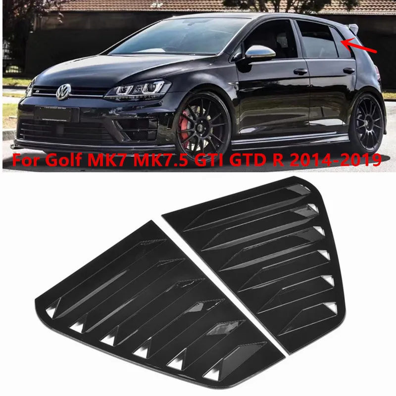 Pair of Side Vent Window Scoop Louver Trim Cover Car Modification for VW Golf GTI R Mk7 Mk7.5 2013-2020