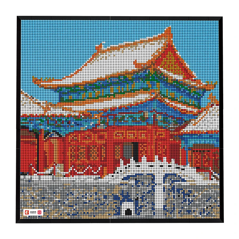 

City Mini House Royal Palace Architecture Forbidden City Pixel Art Building Blocks MOC Decoration Bricks Toy For Children Gifts