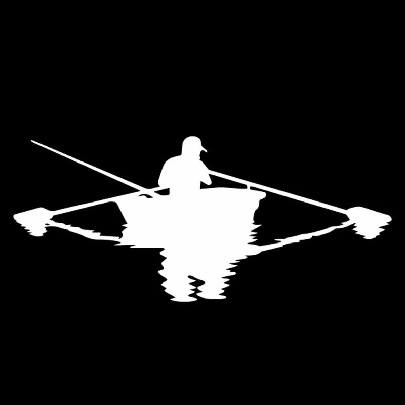 

Индивидуальная Автомобильная наклейка Рыбалка лодка рыбалка Декор Аксессуары отражающая KK виниловая наклейка черный/серебристый, 6 см * 15 с...