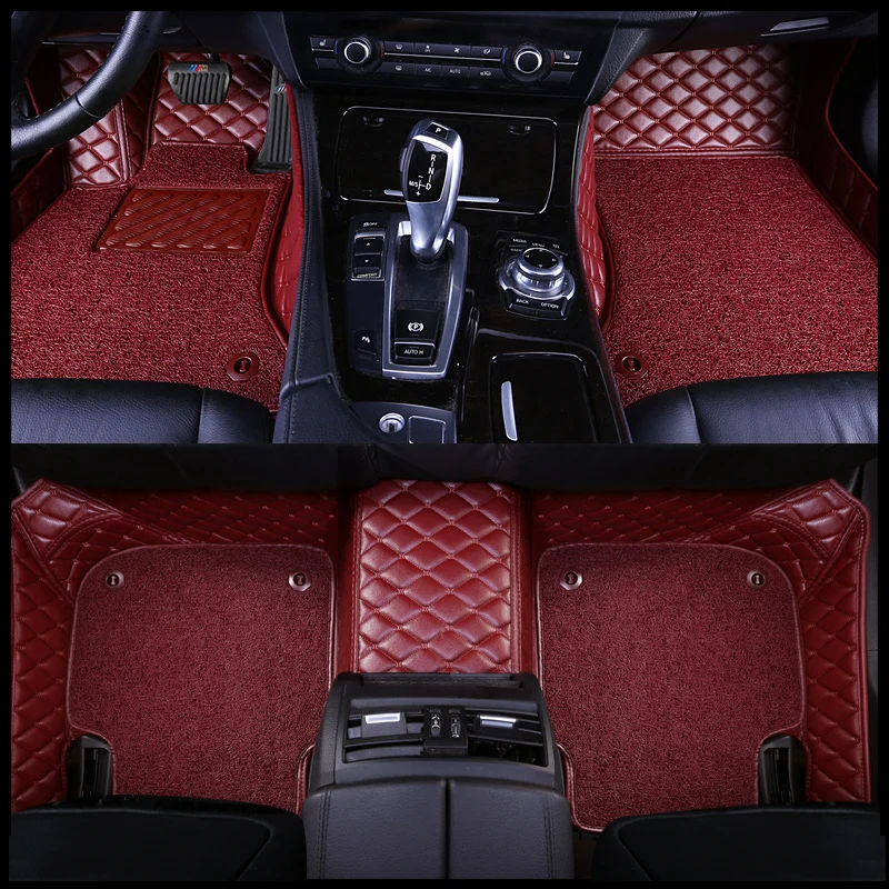 Custom car floor mats For MINI Cooper R50 R52 R53 R56 R57 R58 F55 F56 F57 Countryman R60 F60 mini one Double foot mats