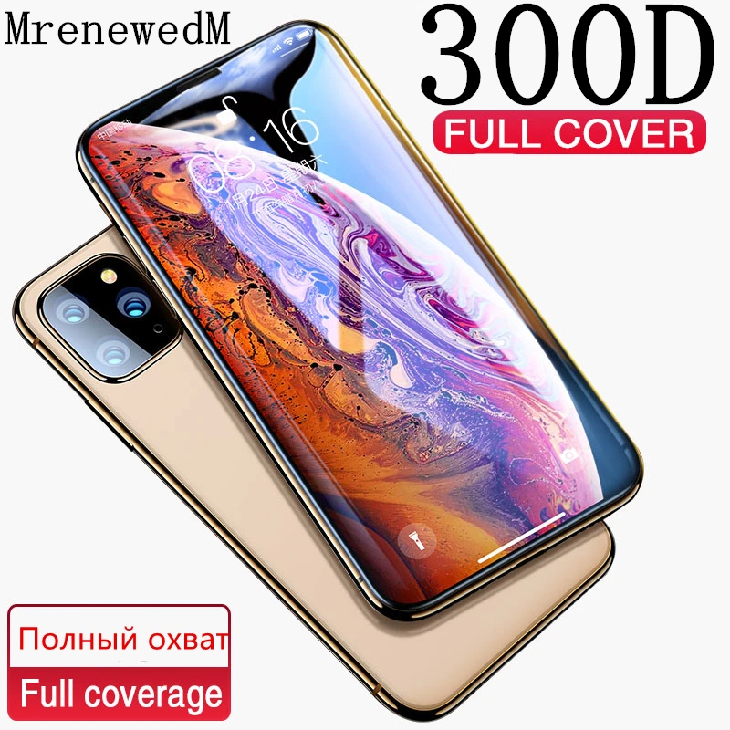 MrenewedM[2 упаковки] 300D Защитное стекло для iPhone 12 11 Pro XS Max X XR закаленное Защита экрана