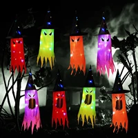 halloween decoration led lighted witch hats ghost hat for halloween home decorations outdoor indoor yard tree garden party decor