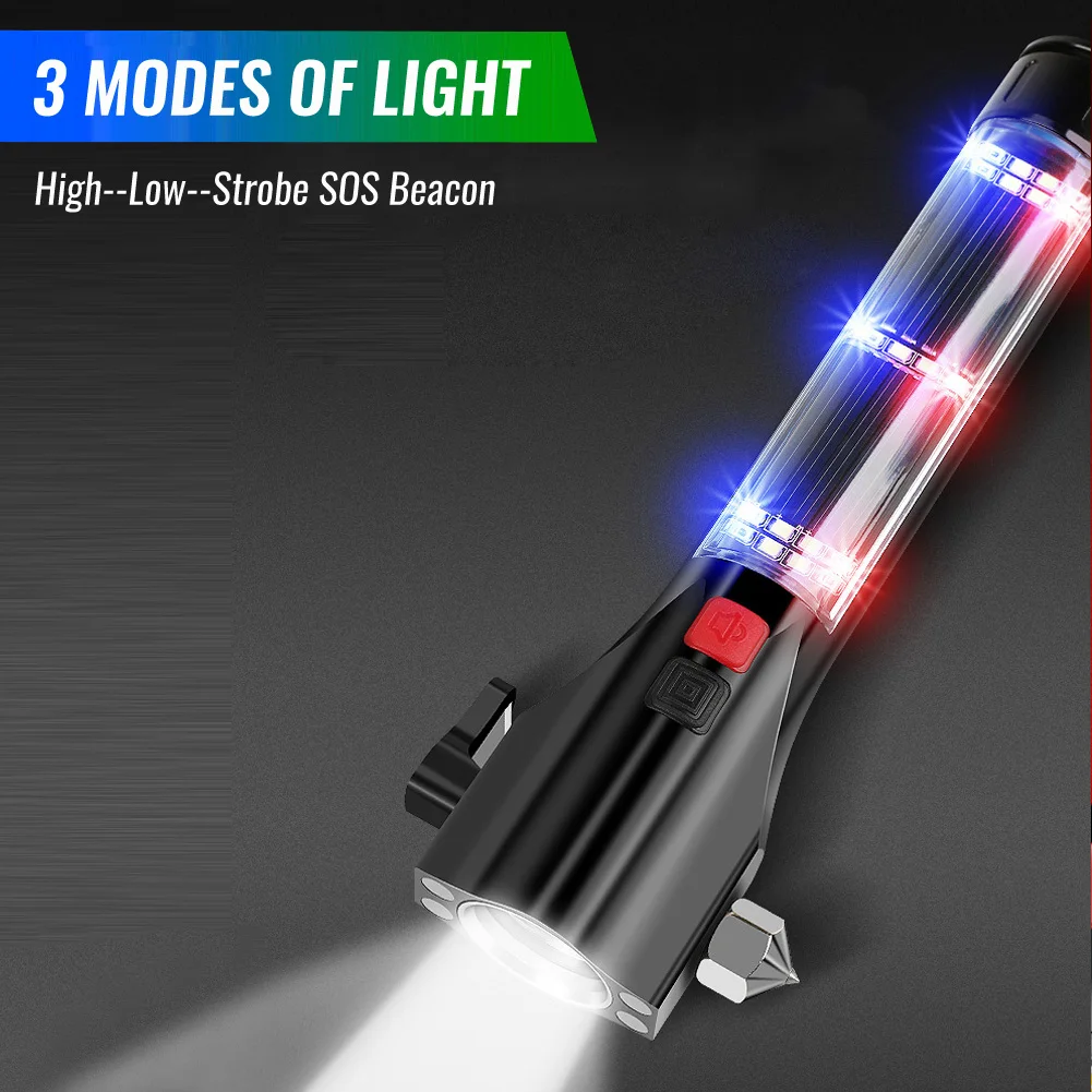 

Высокояркий светодиодный фонарик на солнечной батарее, аварийный светильник, внешний аккумулятор для перезарядки, уличный компас, инструм...