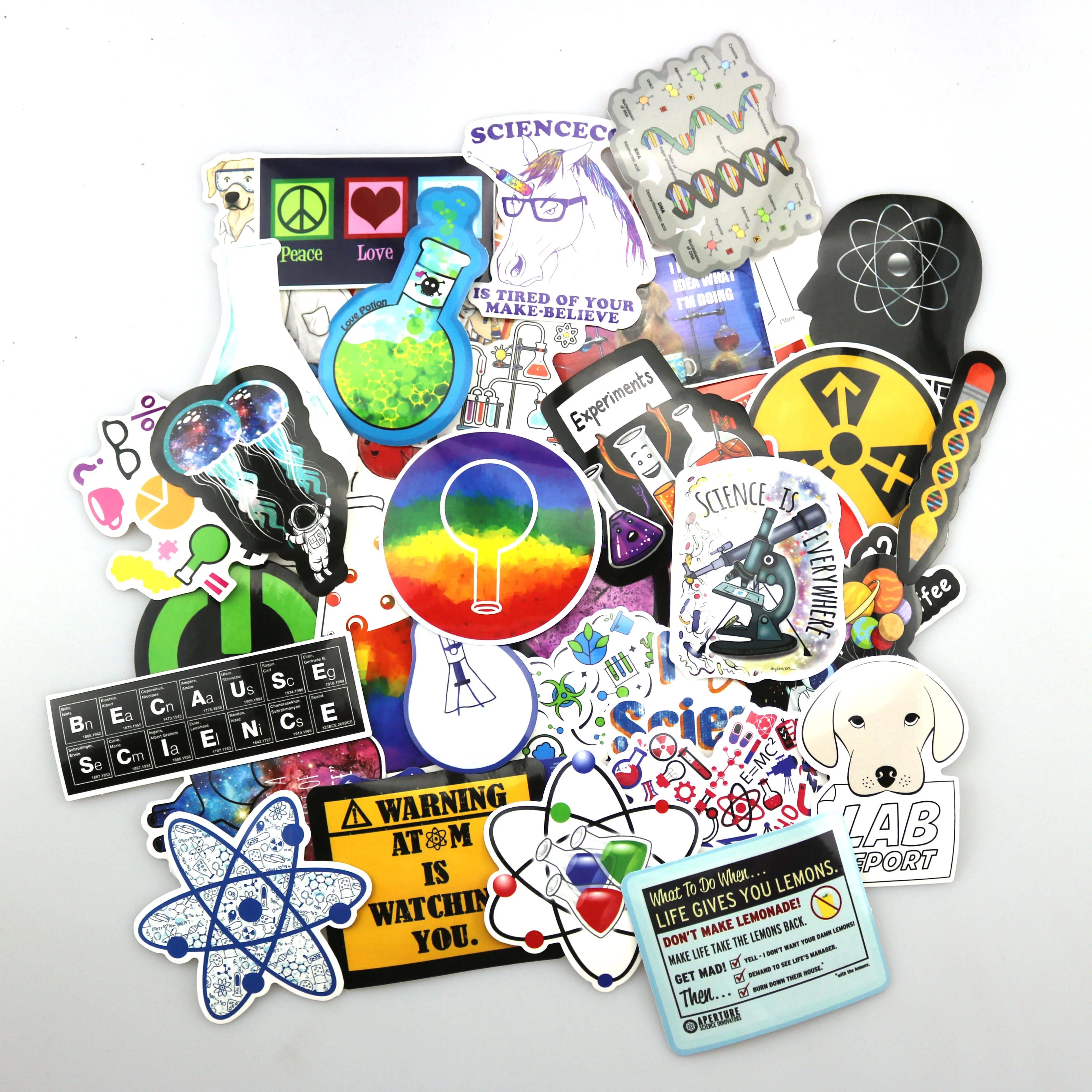 TD ZW 51Pcs Science Chemistry Lab стикер s для водонепроницаемой наклейки ноутбука мотоцикла