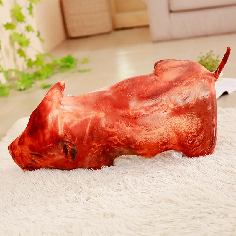 60cm Pig 3D моделирование формы еды плюшевая подушка креативная курица колбаса Плюшевые игрушки Мягкая диванная подушка домашний декор забавные подарки для детей - Цвет: 60cm Pig