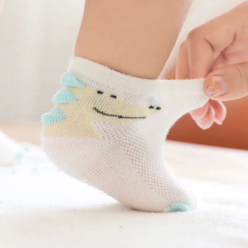 Newborn Baby 3 Pairs Socks Cotton Mesh for Girls Summer Toddler Sock Infant Boys Clothes Accessories | Детская одежда и обувь