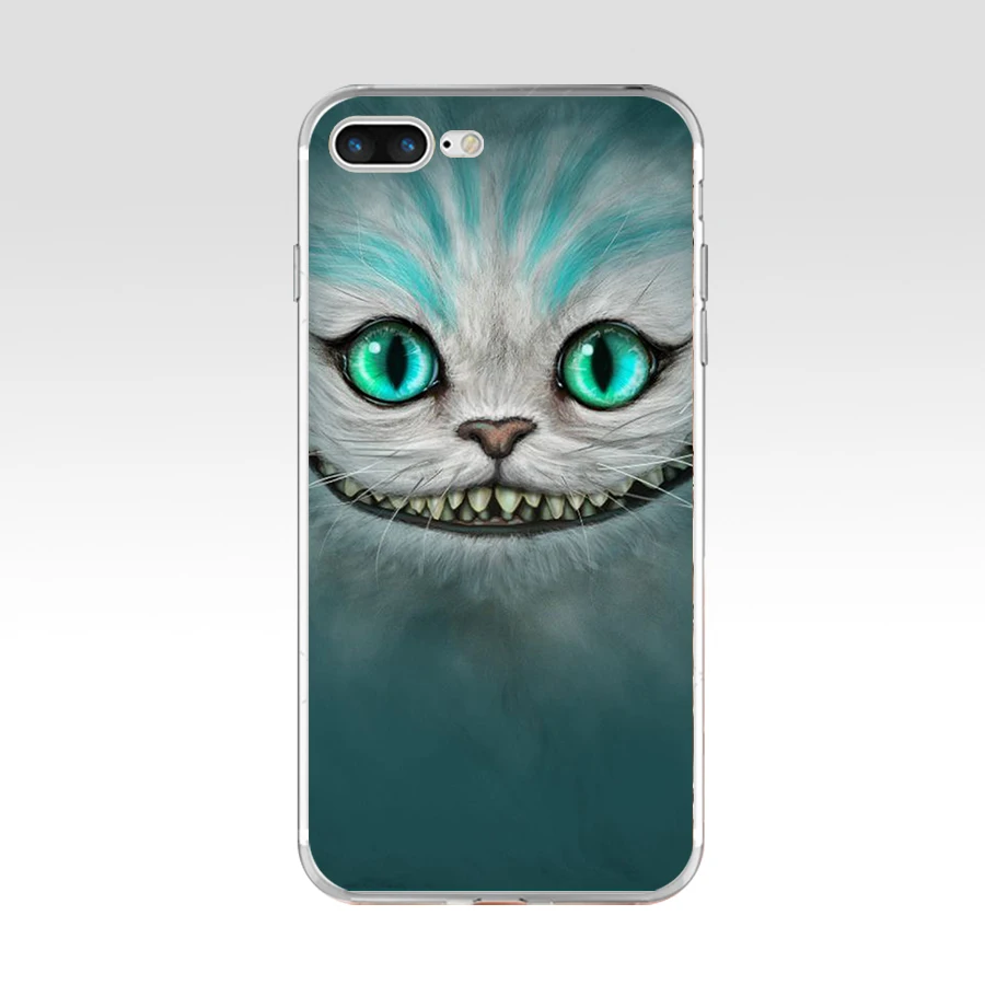 027FG Алиса в стране чудес кошка маска Мягкий ТПУ силиконовый чехол для Apple iPhone5 5s se 6
