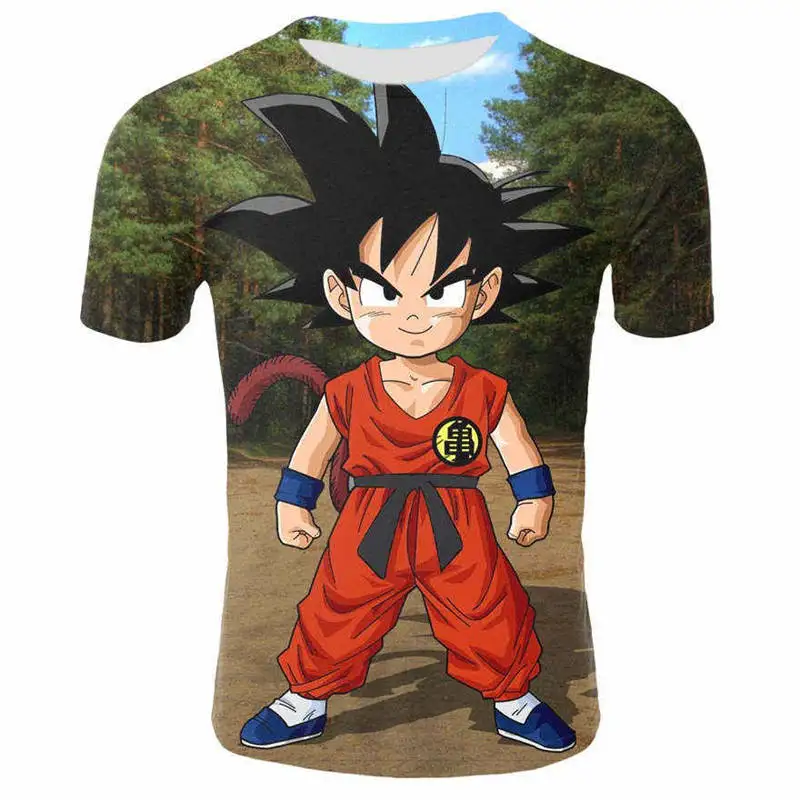 Новая модная футболка Мужская/женская летняя с 3D принтом Dragon Ball крутая T