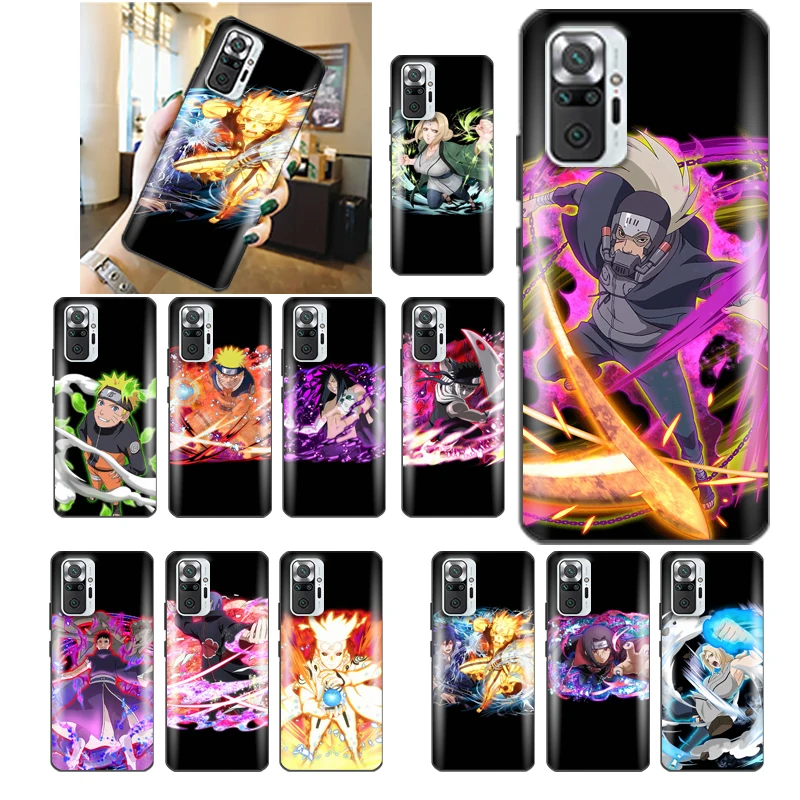 

Cartoon N-Narutos Sasuked Kakashi Phone Case For Redmi Note 10 10X 10T Pro 4G 5G Best Anime Waterproof Cool Funda Phone Cove