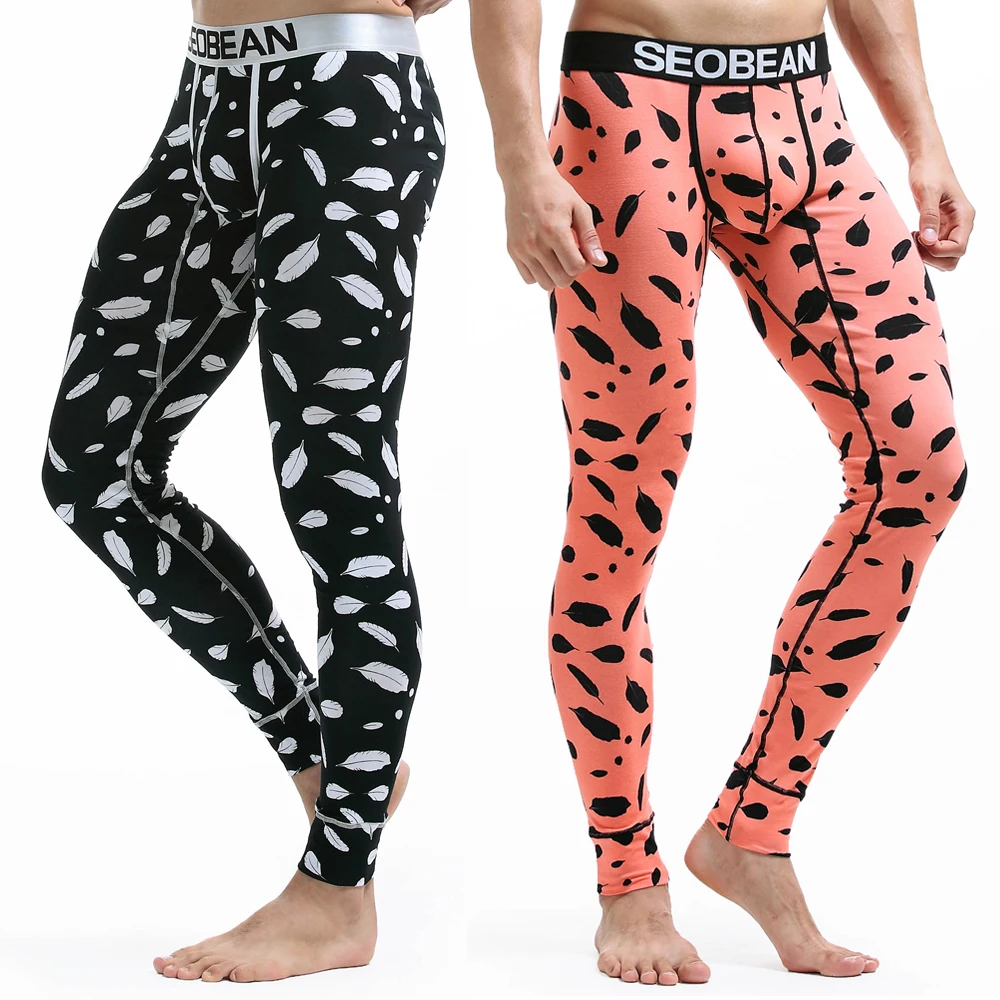 Мужское термобелье большого размера плюс теплые длинные хлопковые леггинсы для