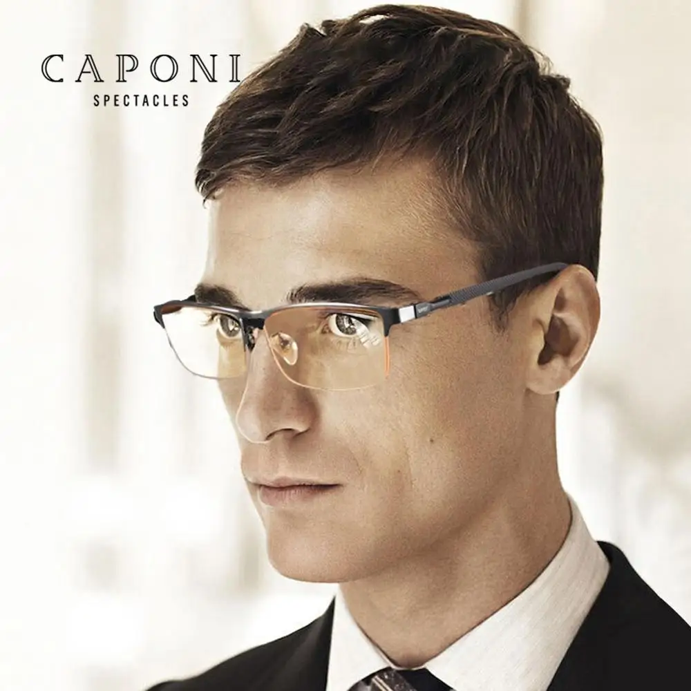 Очки для чтения с защитой от голубого излучения CAPONI, компьютерные очки, синий светильник, блокирующие очки, высокое качество, светильник, вес, очки J6101
