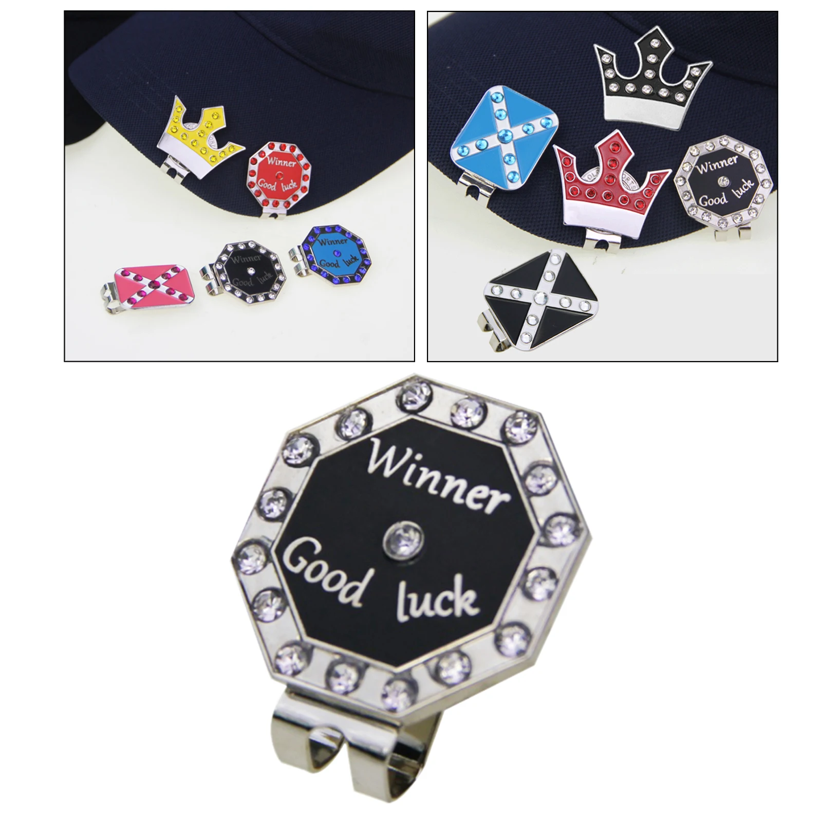 

Removable Golf Ball Markers Training Aids Hat Clip Sign Keepsake Golfer Gift