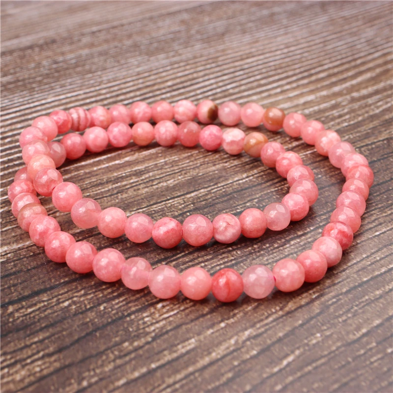 

Бусины из натурального камня 8 мм, Родохрозит, ожерелье в красную полоску, подходят для изготовления ювелирных изделий своими руками, брасле...