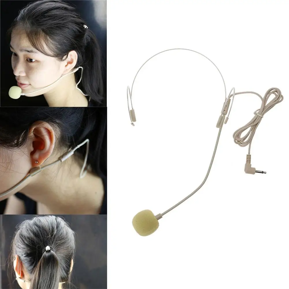 

Headset Invisible Microphone Skin Color Teacher Tour Guide Performance Head Microphone for Stage Loudspeakers Amplifier