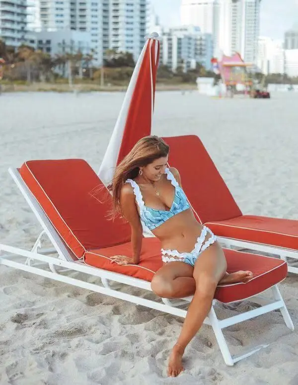 

2020 New Sexy Bikinis Women Biquini Low Waist Swimsuit Push Up Swimwear Flower Print Ruffles Bikini Set Beach Wear Bathing Suit