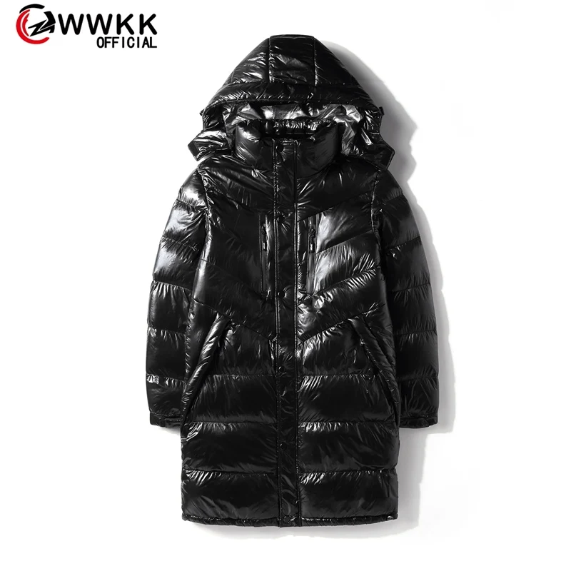 Новинка 2020 мужская зимняя пуховая куртка WWKK шикарная большая теплая светильник
