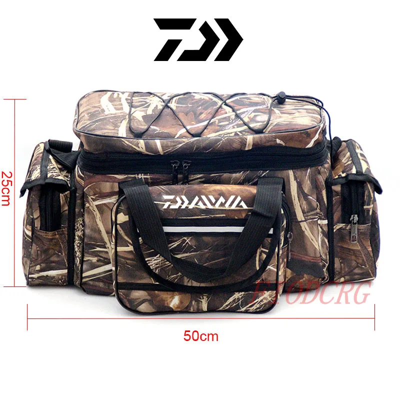 

DAIWA Multi-Purpose Fishing Bag Outdoor Tool Bag Shoulder Bag Waist Bag Fishing Reel Lures Storage Bag Fishing Gear 41*27*8cm