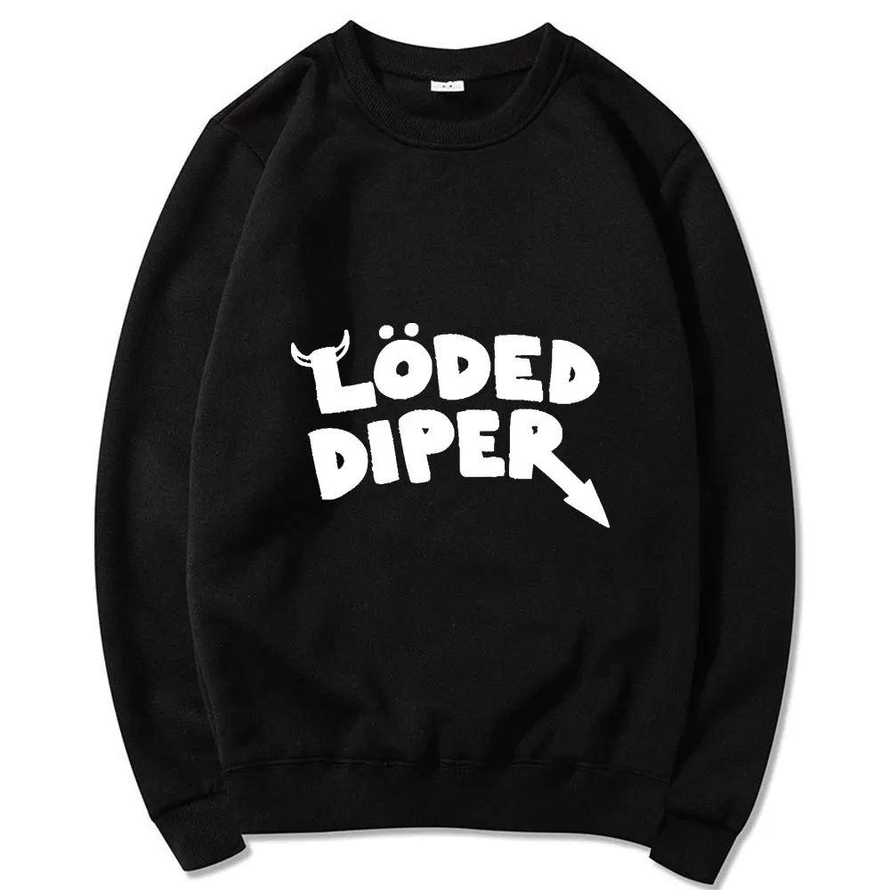 

LODED DIPER DIARY OF A WIMP KID Men Tracksuit Street Male Fashion All-match Tops Harajuku Sweatshirt Mens Letter Print Clothes