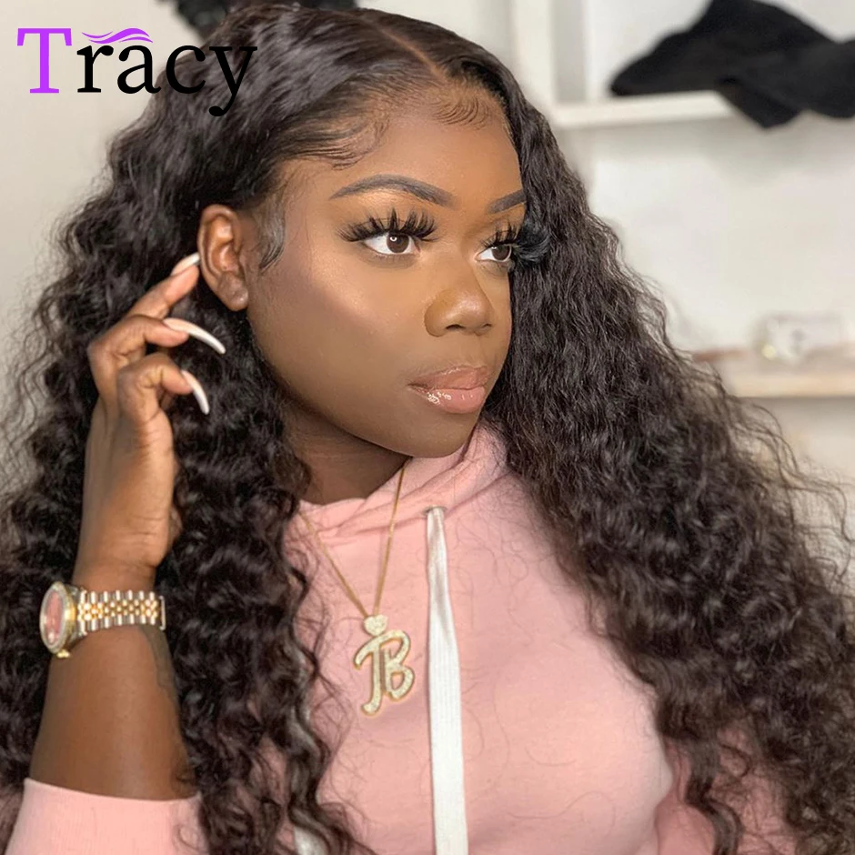 

Tracy Deep Wave Lace Front Human Hair Wig 13x4x1 T-Part Wig With Baby Hair Pre Plucked For Women Indian Remy T-Part Lace Wig