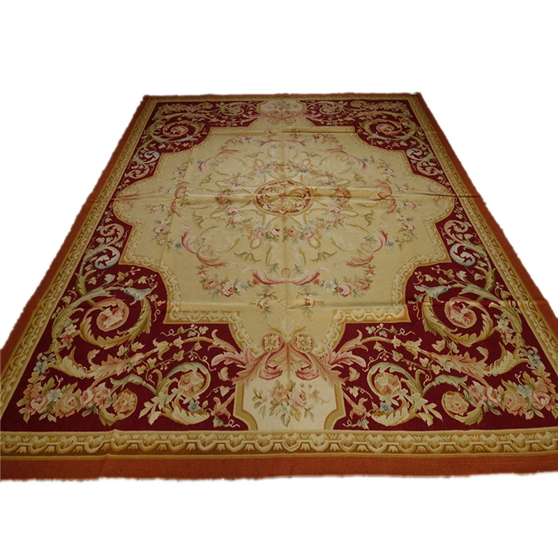 Французский шерстяной коврик aubusson коврики синий бежевый|blue area rug|rug bluearea rug |