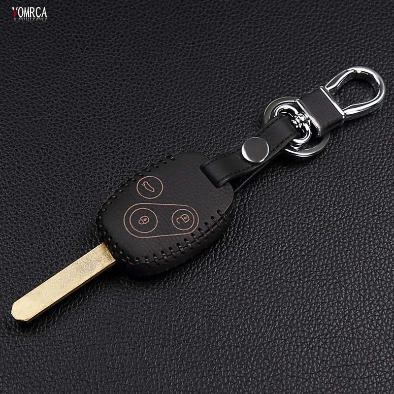 Горячая Распродажа 100% Верхний слой кожаный чехол для ключа автомобиля пульт