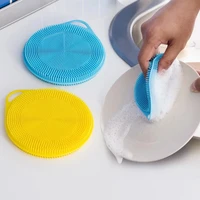 silicone wash dish brush multipurpose antibacterial cleaning kitchen tool scrubber ts3