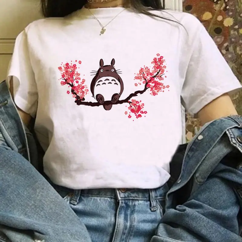 Женская футболка Del Fumetto di с изображением Тоторо Mille e Chihiro stampata Studio Ghibli Maglietta anime