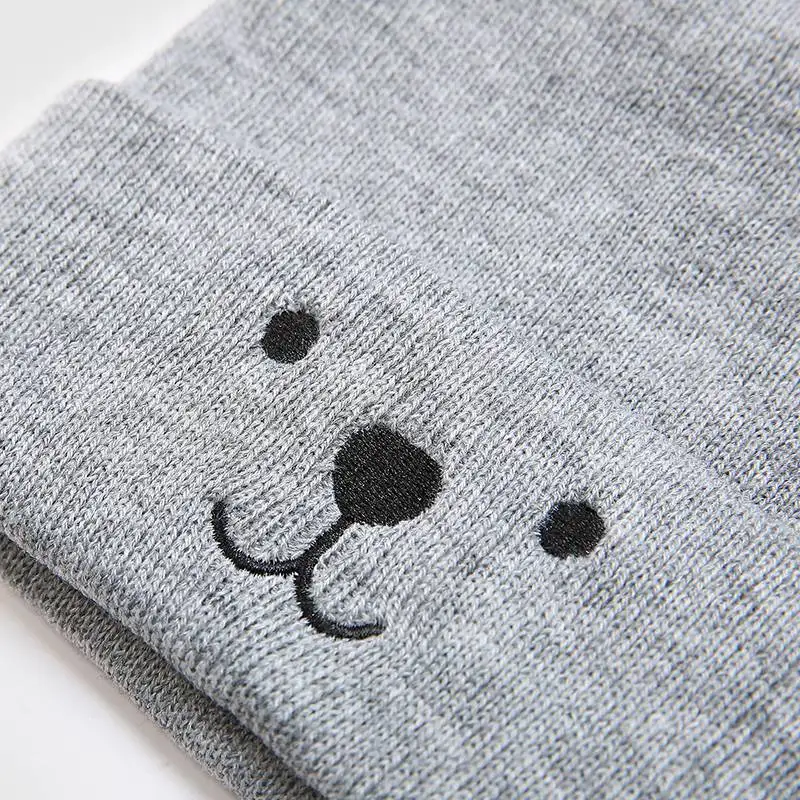 Зимние Детские шапочки с милым щенком Детская осенняя милая мягкая шапка теплая