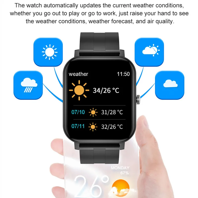 

Bluetooth Call Smart Watch for Men women Heart Rate Blood Pressure Monitor Waterproof Fitness tracker Smartwatch for Android IOS