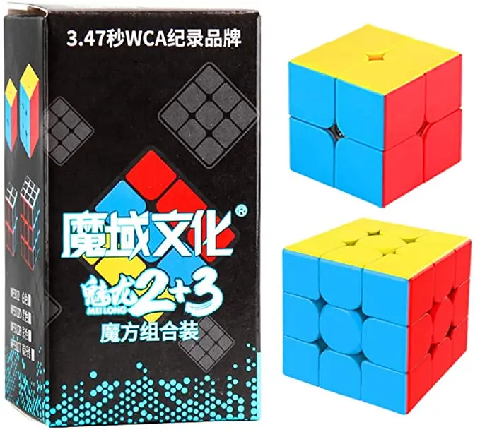 Набор скоростных кубиков Moyu 3x3 без наклеек с 2x2 скоростной кубик (MFJS Meilong &