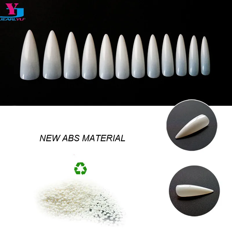 

500pcs Nature Charms False Acrylic Nail Tips ABS Full Cover Tips Coffin Fake Nails UV Gel Manicure Fake Nail Tips 12 Sizes New