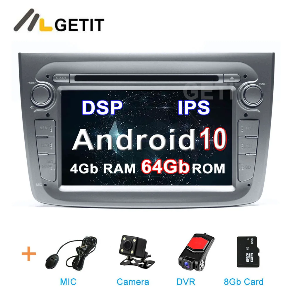 4G CAMERA-DVR-SD-DSP 64G DSP Android 10 Автомобильный DVD стерео Мультимедиа Радио gps для Alfa mito - Цвет: 4G CAMERA-DVR-SD-DSP