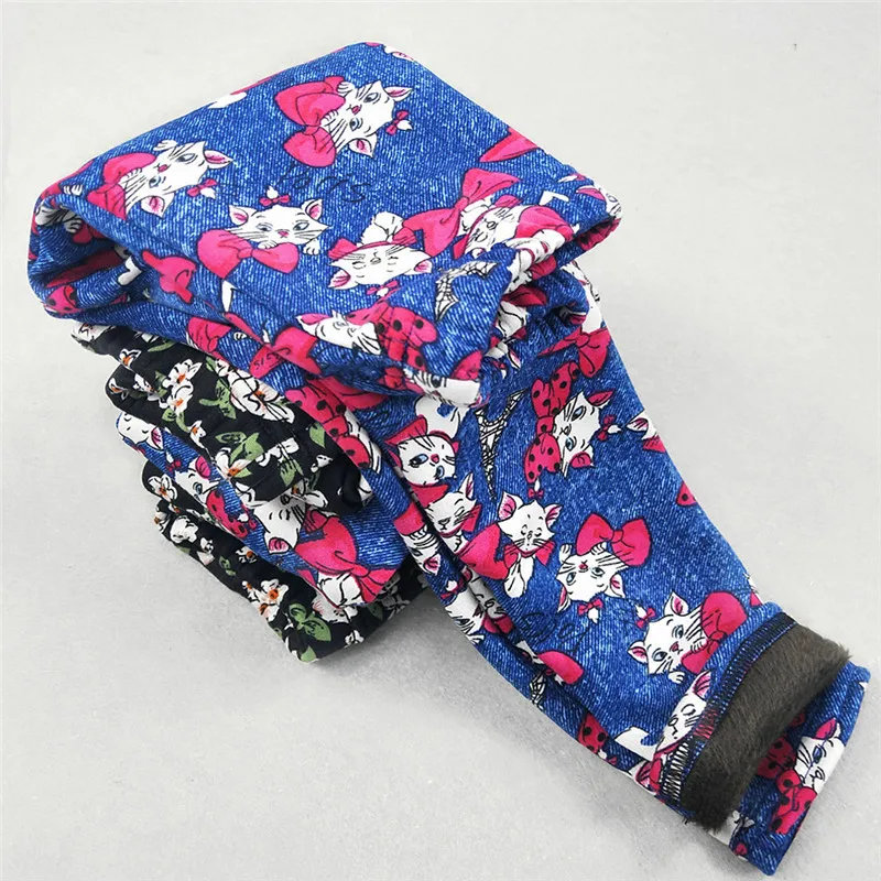 От 2 до 10 лет Детские плотные леггинсы для девочек Сезон осень зима Бархатные