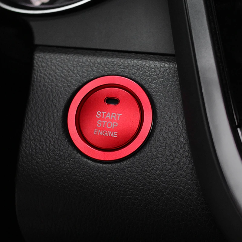 

QHCP Car Styling START Stop Engine Button Switch Replace Covers Aluminum Alloy Sticker Interior For Toyota Camry 2018-2020