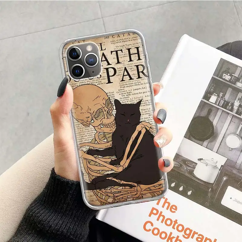 Чехол для телефона с рисунком кошки таро в Таро iPhone 14 13 Pro 11 15 Art 12 XR X XS Max 7 8 6S Plus SE